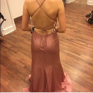 Long Rose Prom Dress Size 2